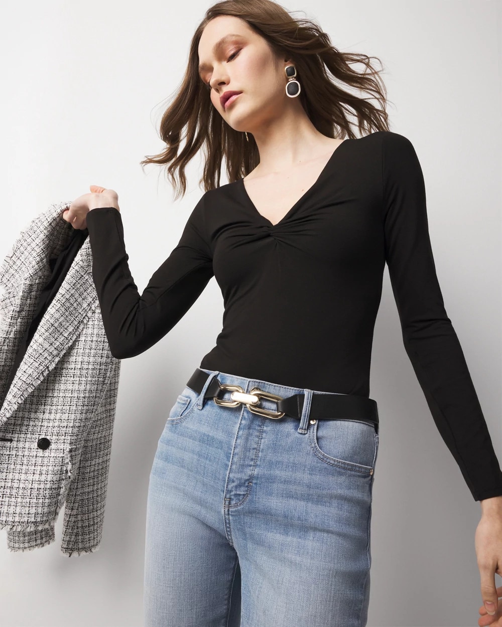 Twist-Front Bodysuit | White House Black Market